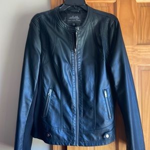 Black faux leather jacket